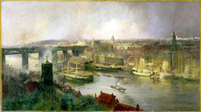 Newcastle upon Tyne from Gateshead, 1895 by Niels Moller Lund